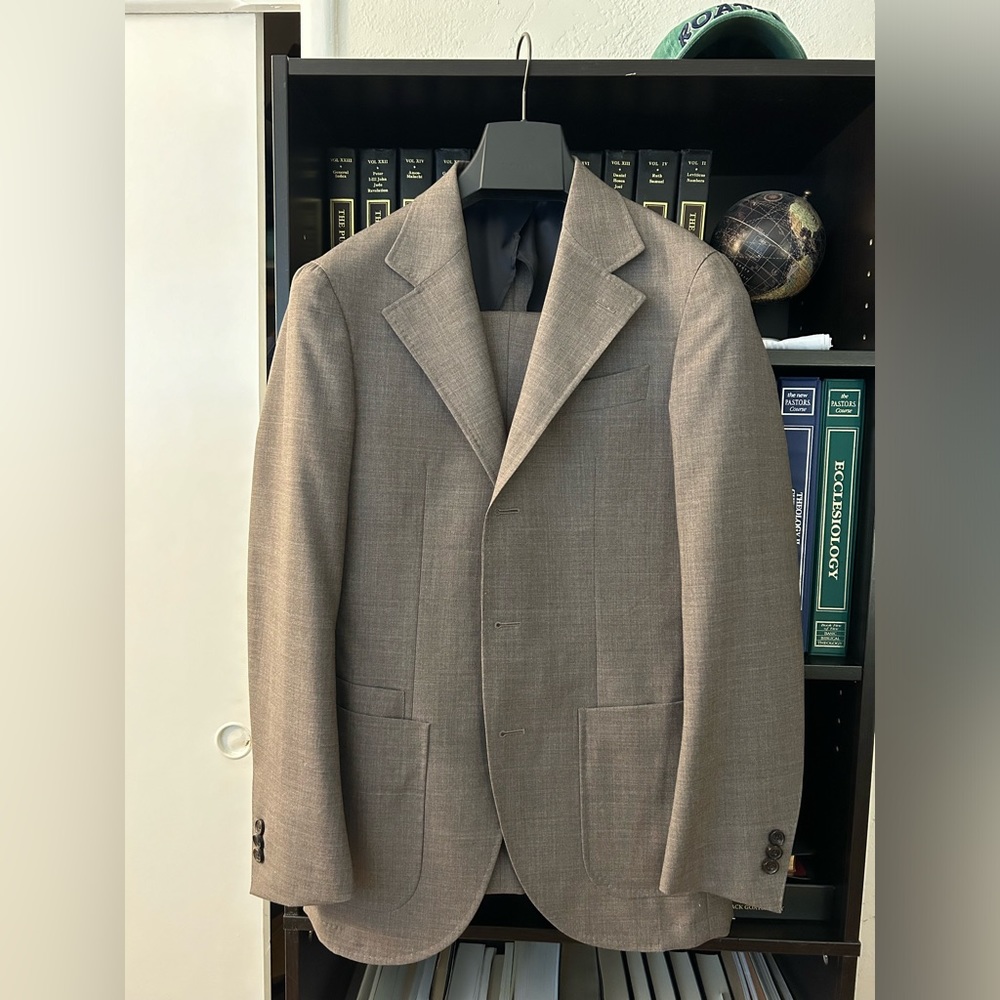 Spier and Mackay Neo Cut Brown Slim Suit Size 34R (fits like SuitSupply)